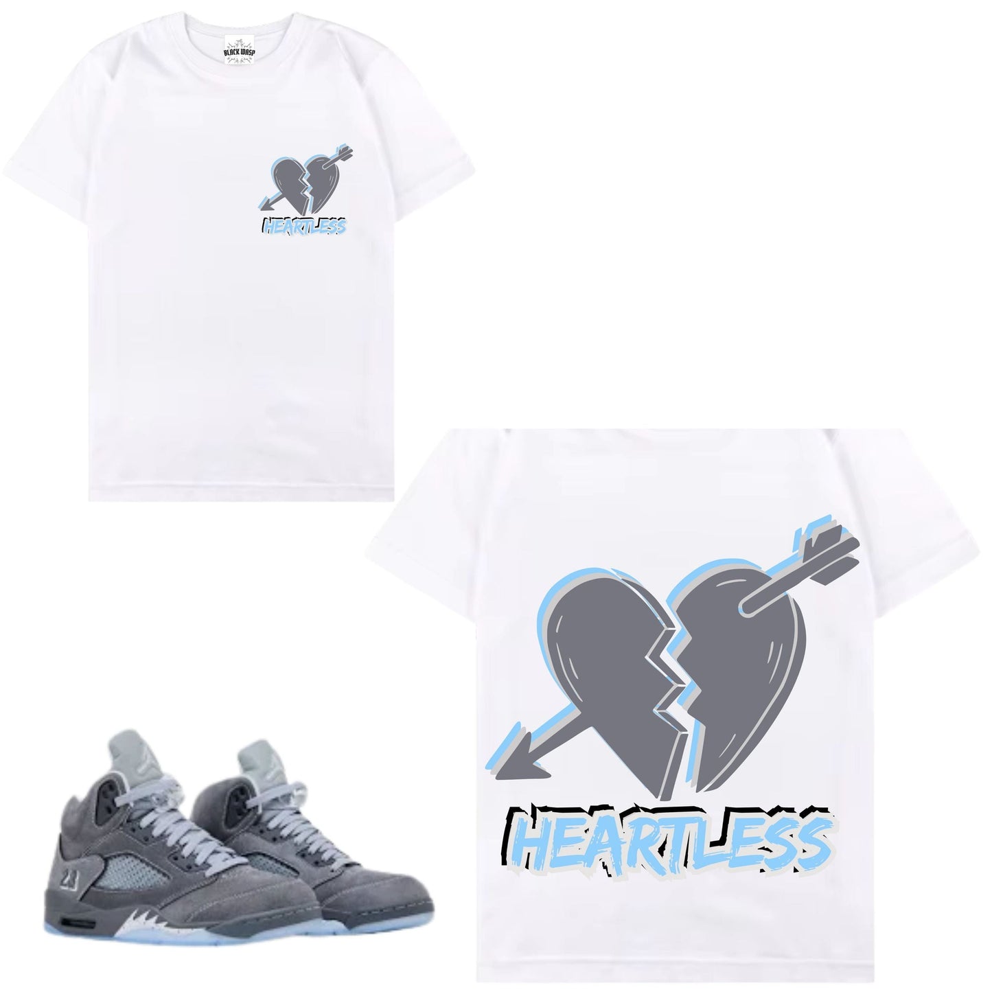Black Wasp - Heartless - White-blue — front view