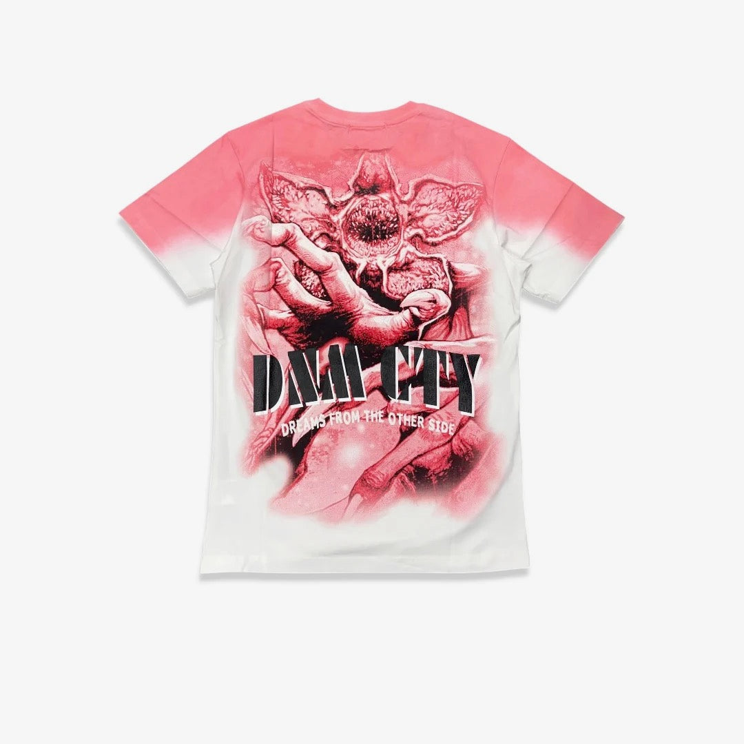 Denim City Dreams From The Other Side Tee - Coral — front view