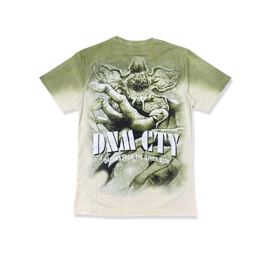 Denim City Dreams From The Other Side Tee - Olive — front view