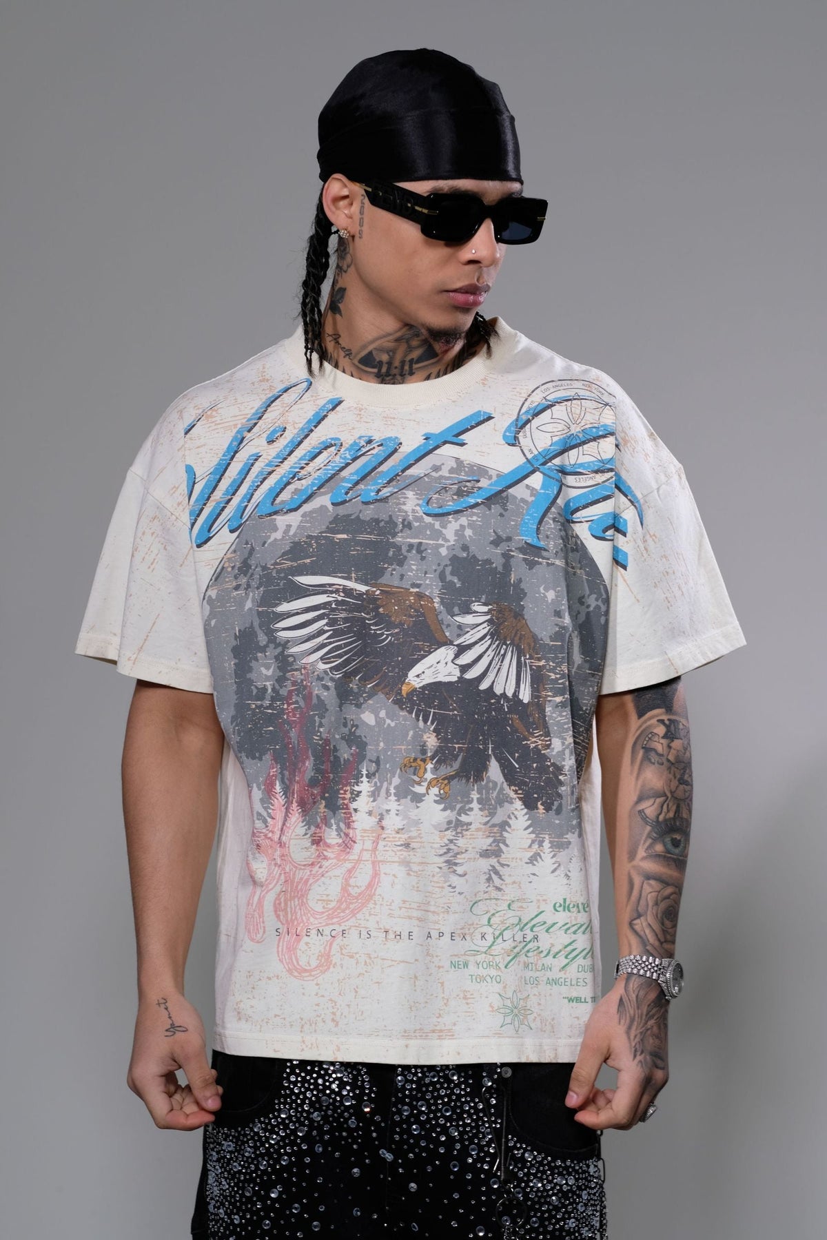 Eleve - Silent Killer Short Sleeve Tee - Cream — front view