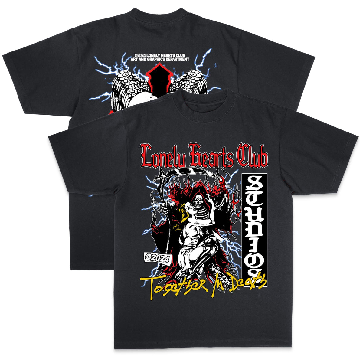 Massive Action Apparel - Together In Death T-shirt - Black Edge — front view