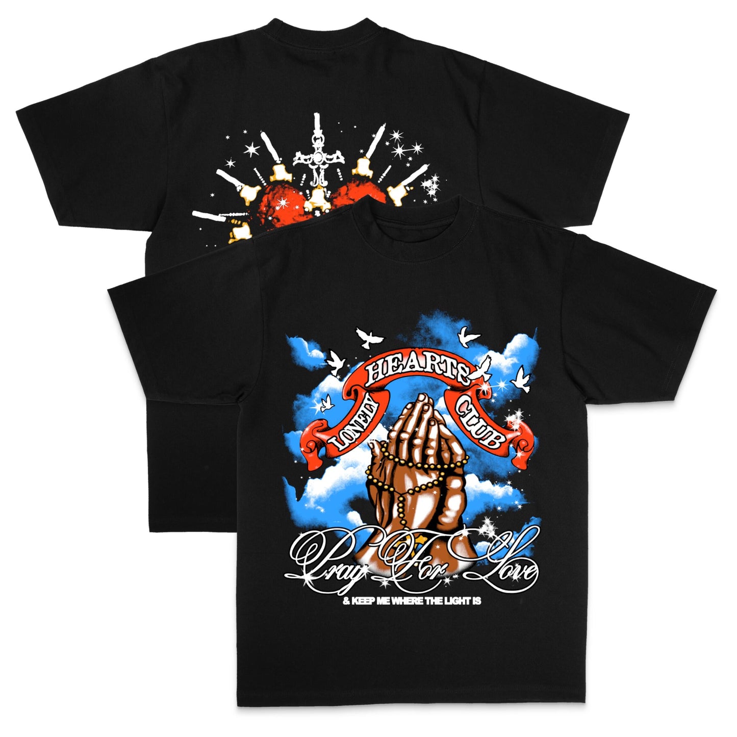 Massive Action Apparel - Keep Me Where The Light Is Premium T-shirt - Black — front view