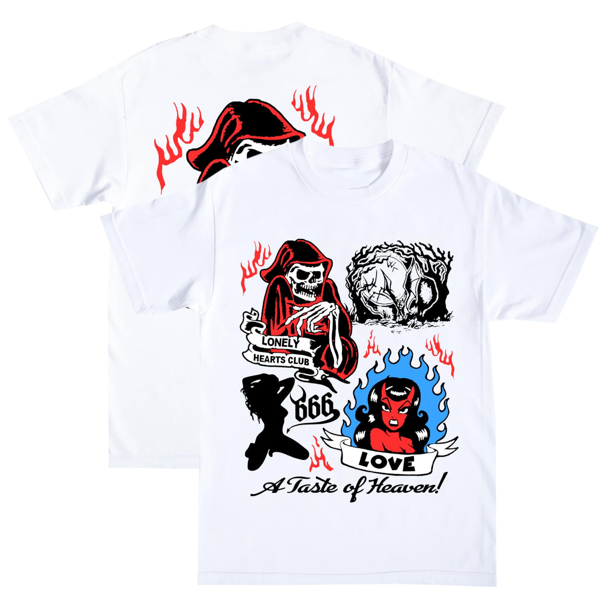 Massive Action Apparel - A Taste Of Heaven T-shirt - White — front view