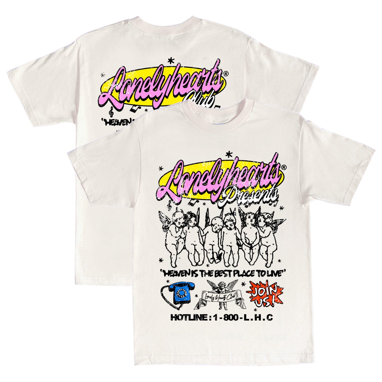 Massive Action Apparel - Heaven Is Calling T-shirt - Bone — front view