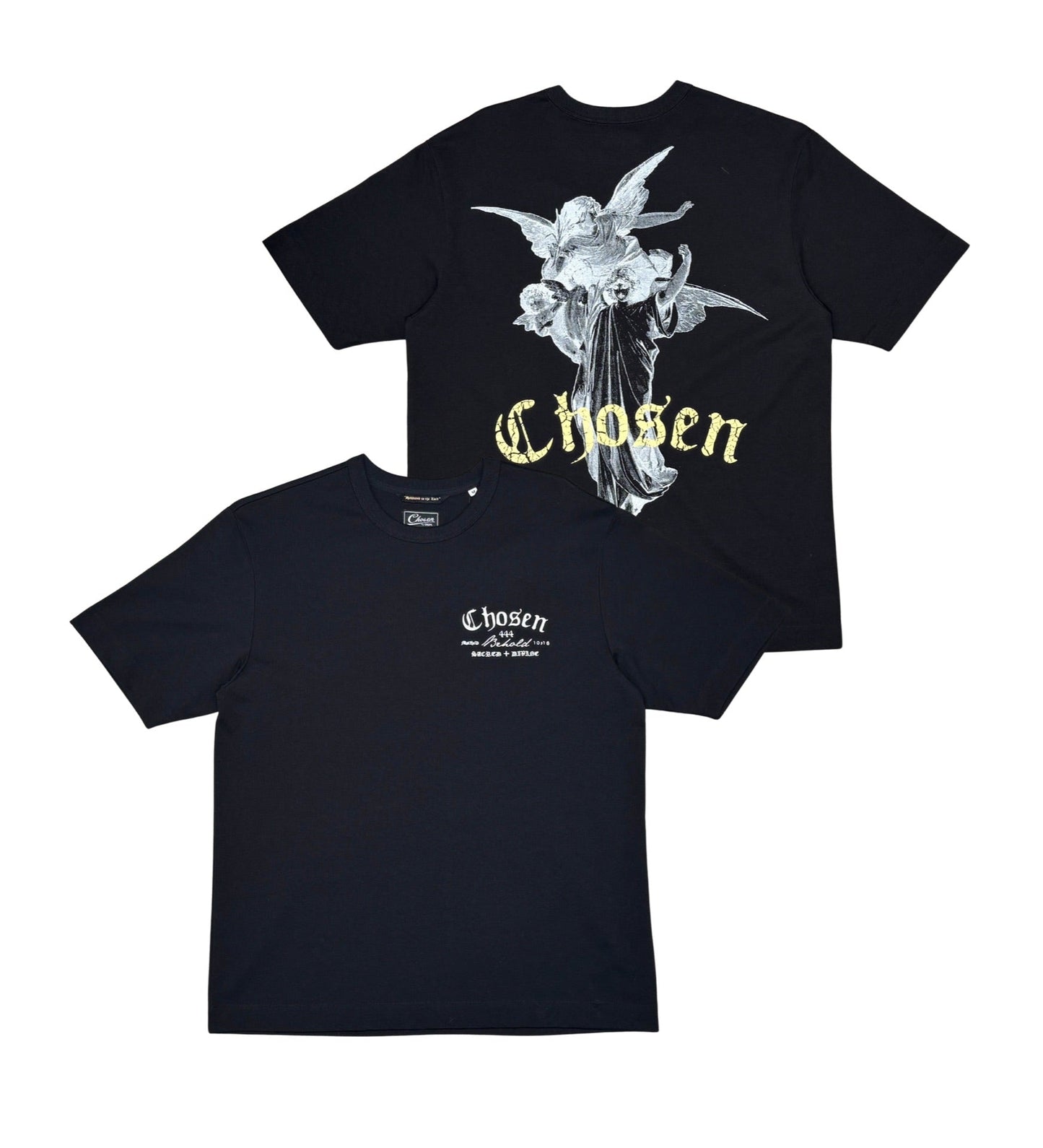 Chosen - Three Angels Tee - Black — front view