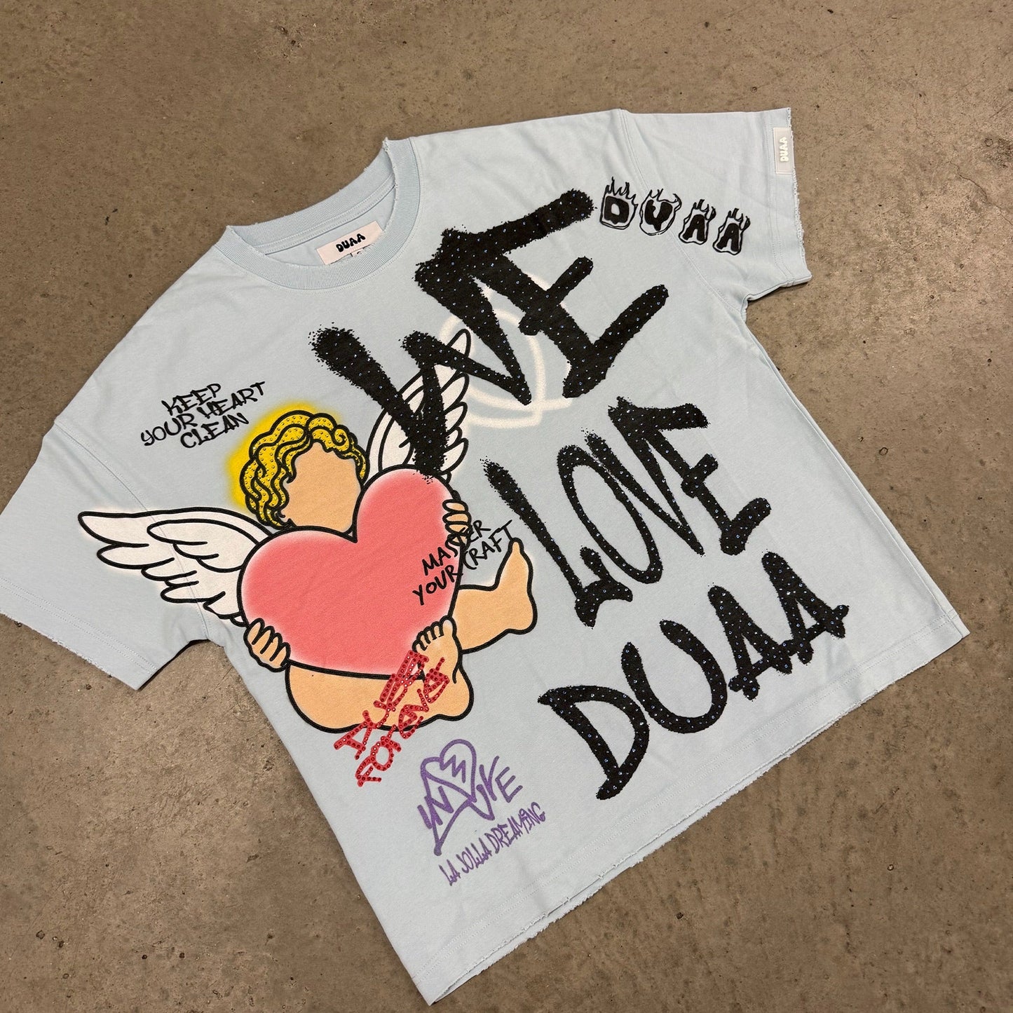 Duaa - WE Love Tee - Blue — front view