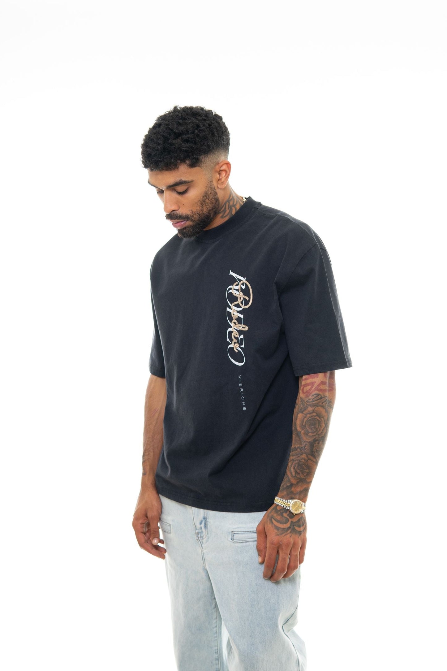 Vie Riche - Wild Rodeo Tee - Black — front view