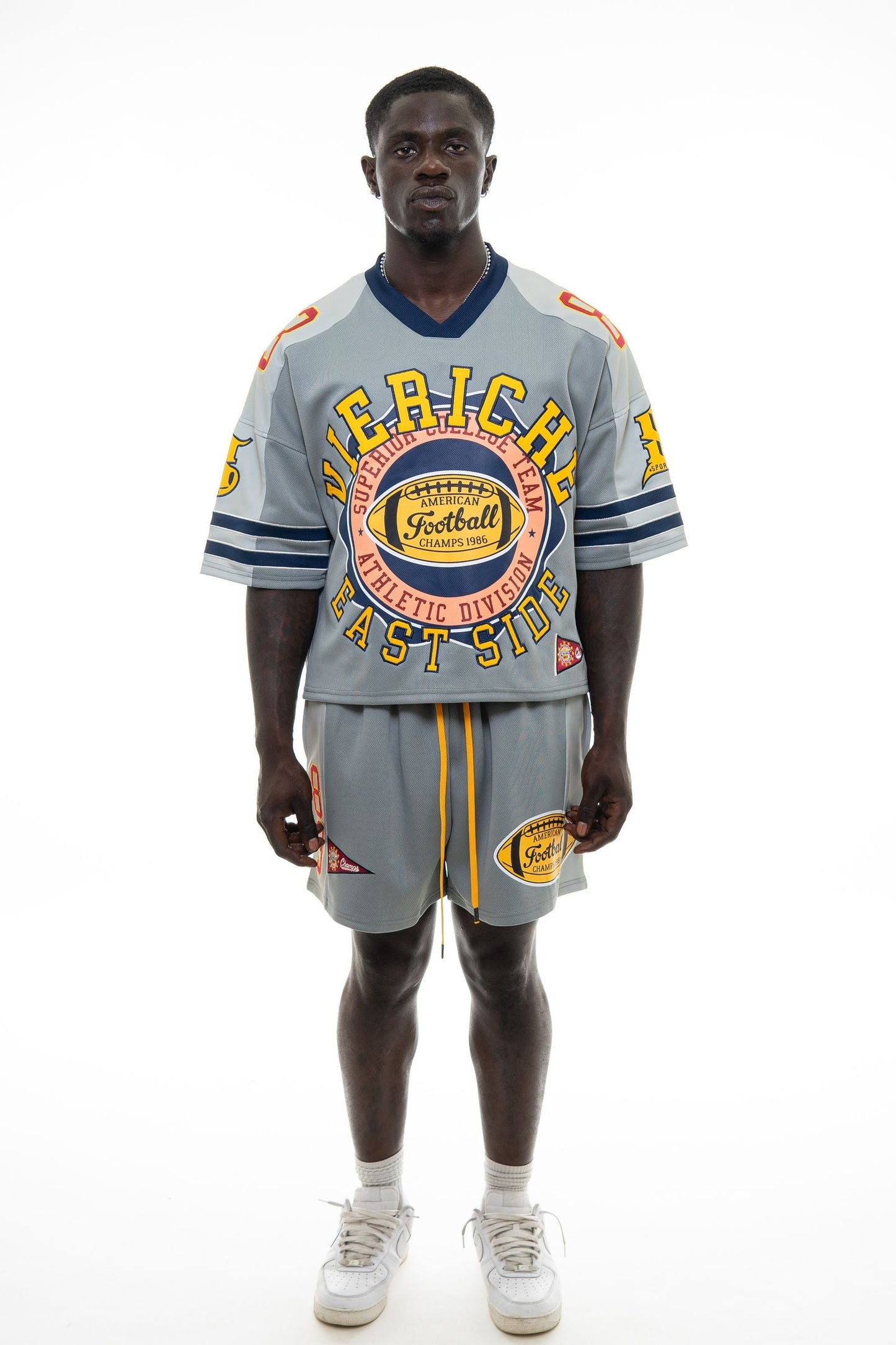 Vie Riche - Patchwork Jersey - Grey — front view
