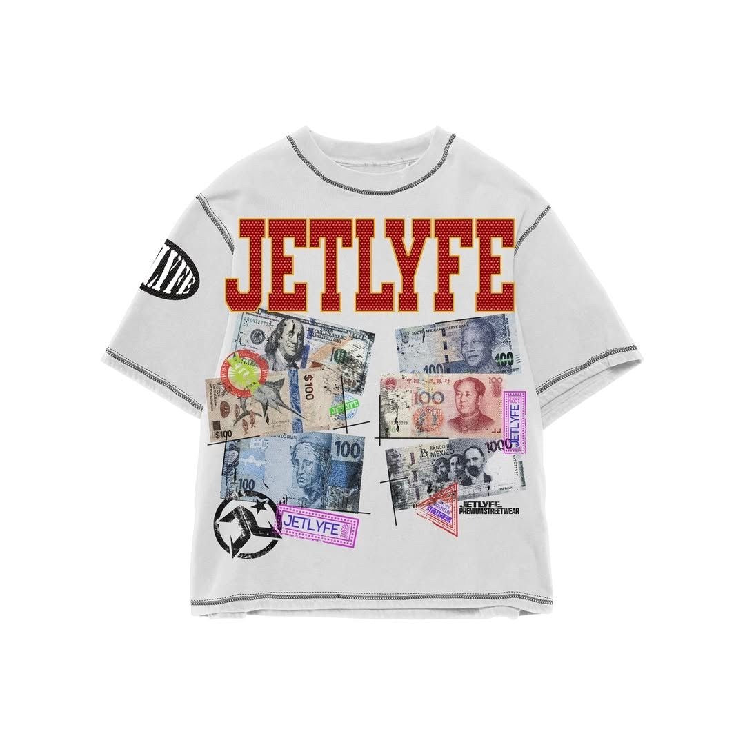 JetLyfe - 99 Problems Tee Wht — front view