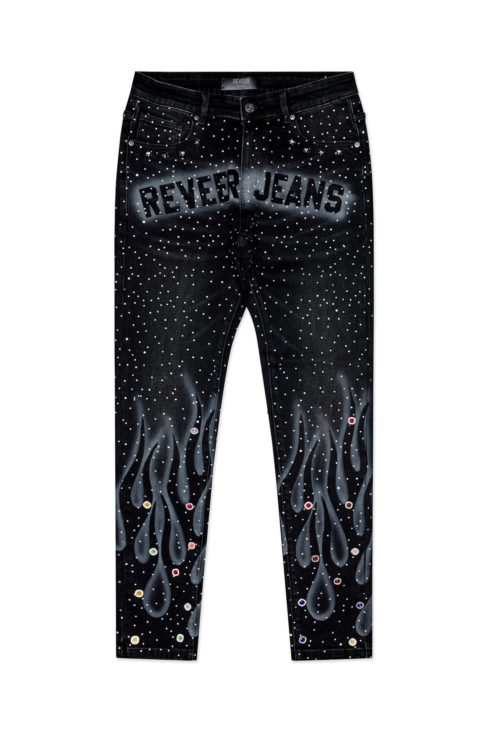 REVEER - Nebula Black Wash Denim - Black Wash — front view