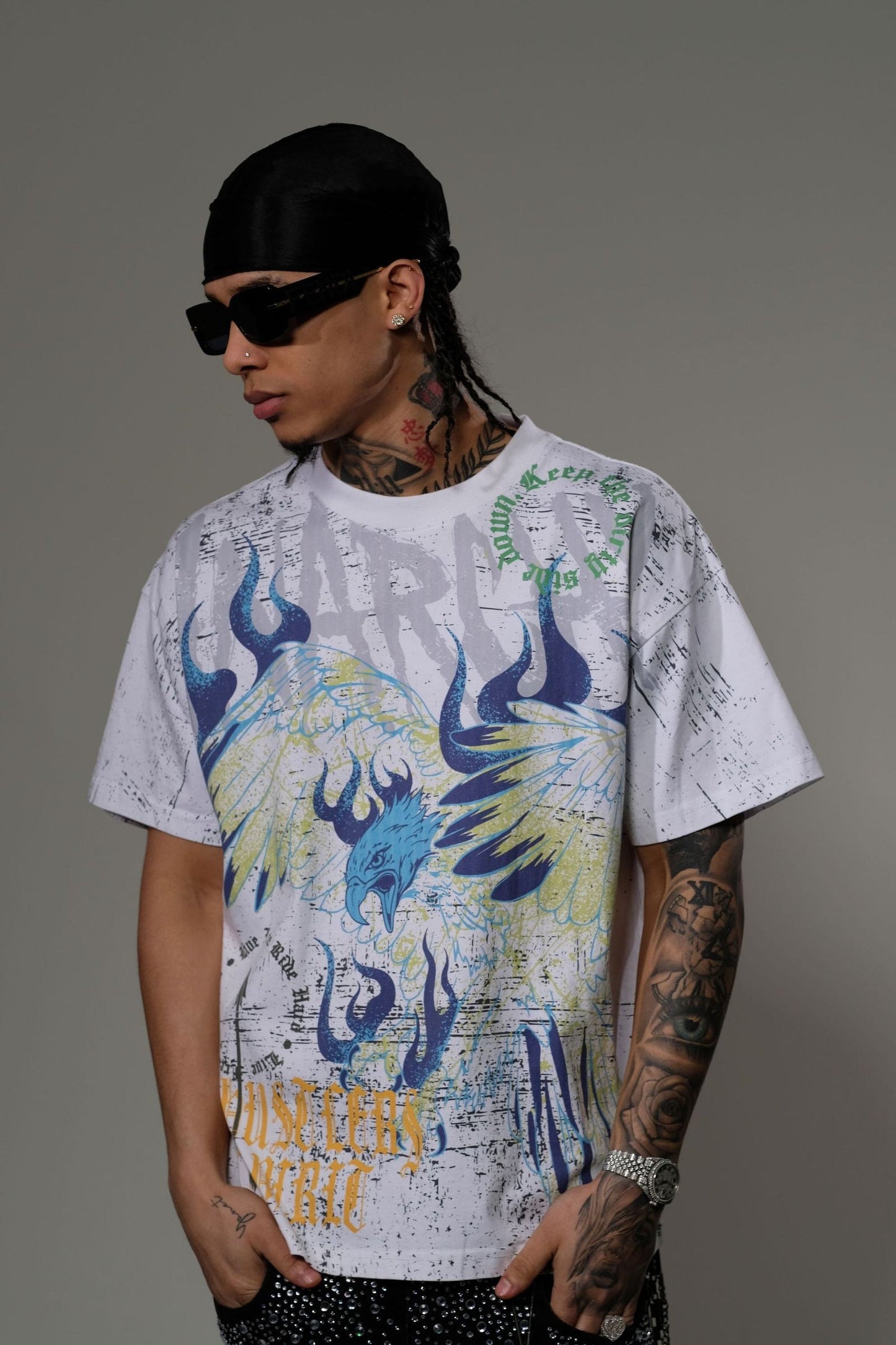 Eleve - Anarchy Short Sleeve Tee - White — front view