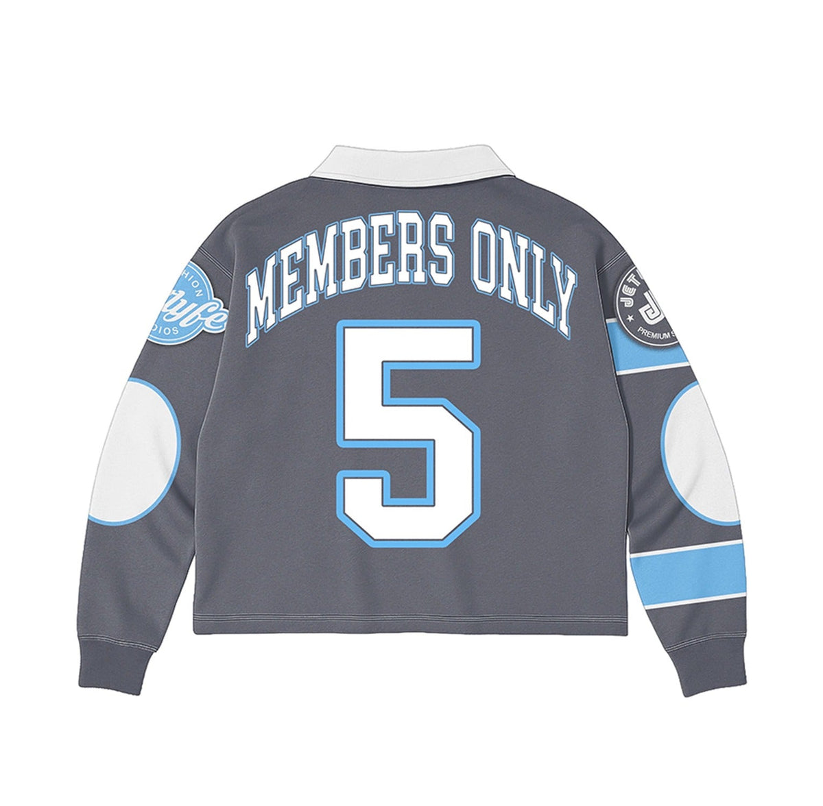 JetLyfe - Cool Grey Wolf Rugby — front view