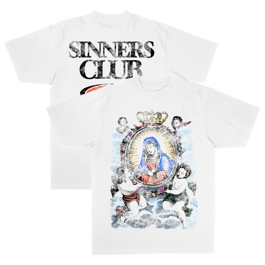Massive Action Apparel - Sinners Club Premium T-shirt - White — front view
