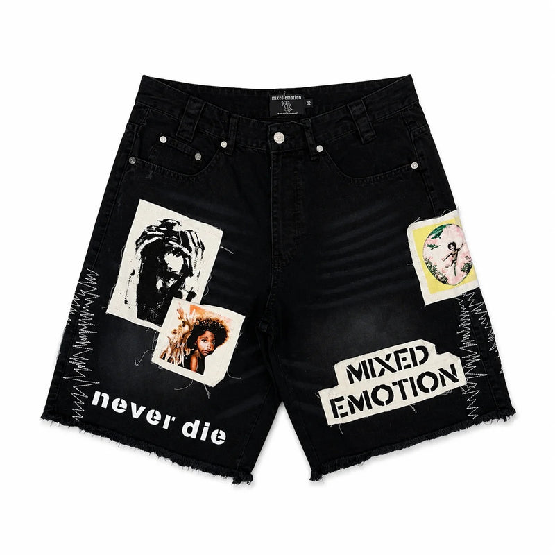 Mixed Emotion Chaos Carpenter Shorts - Black — front view
