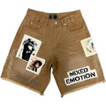 Mixed Emotion Chaos Carpenter Shorts - Khaki — front view