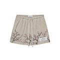 Ryoko Rain Cherry Blossom Mesh Shorts - Cream — front view
