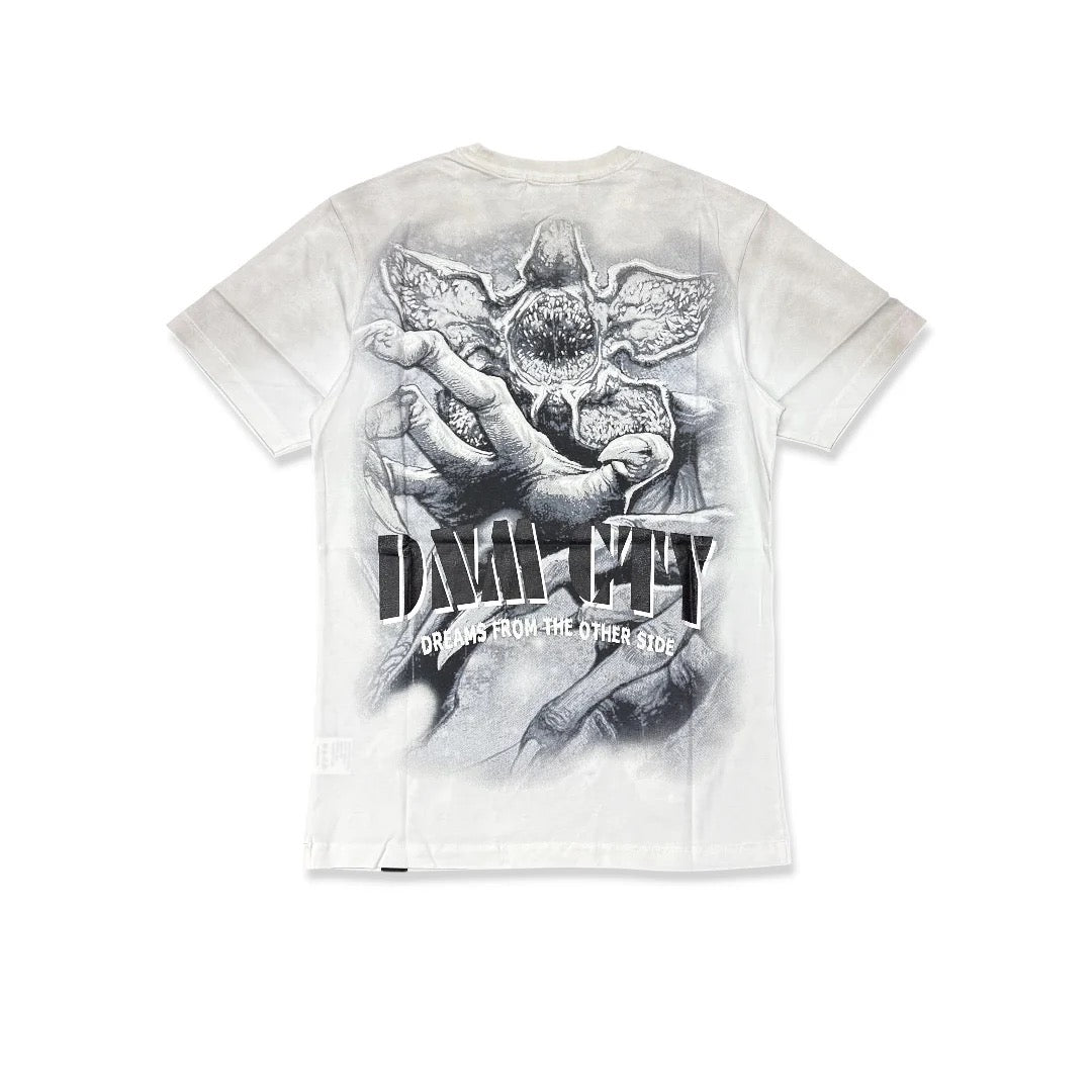 Denim City Dreams From The Other Side Tee - White — front view
