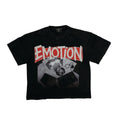 Mixed Emotion Emotion Rhinestone Tee - Black — front view