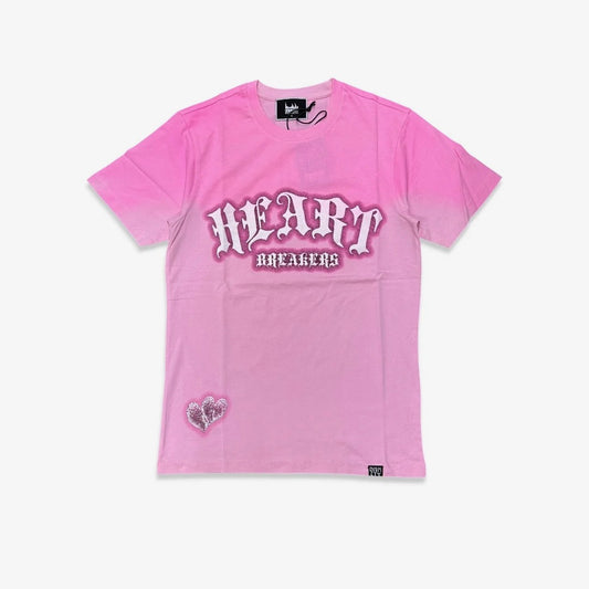 Denim City Heart Breakers Tee - Pink — front view
