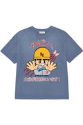 Ryoko Rain Yabai! Mascot Tee - Faded Blue — front view